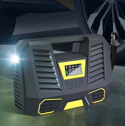 Carsun® Κομπρεσέρ Τρόμπα Αέρος Αυτοκινήτου με Αυτόματη Ρύθμιση Πίεσης & Φωτιζόμενη Οθόνη Υψηλής Ακρίβειας